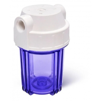 Carcaça Filtro 05 Polegadas Transparente Rosca 1/4 s/ Refil